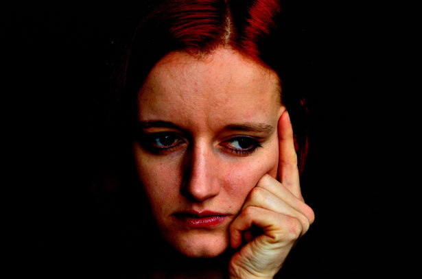 thinking woman